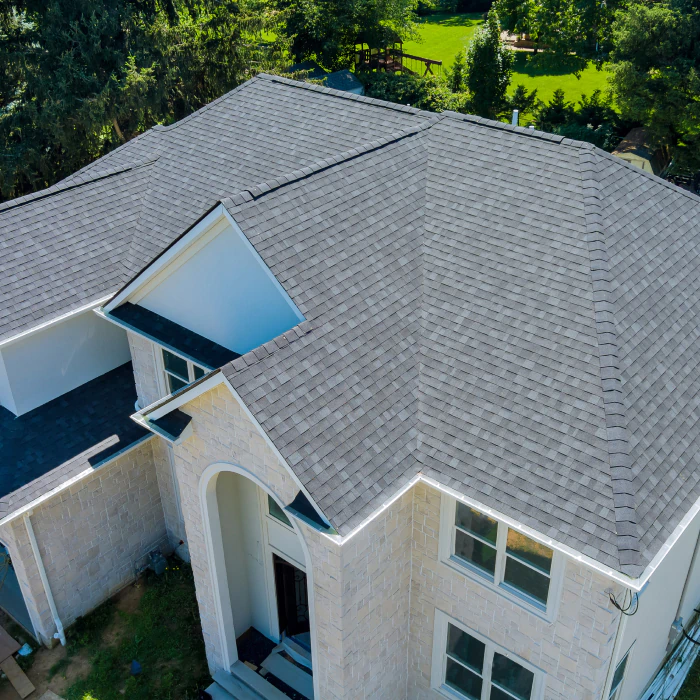 asphalt shingle roofing aerial view